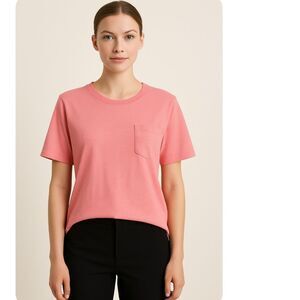 Banana Republic short sleeve pink linen sh…